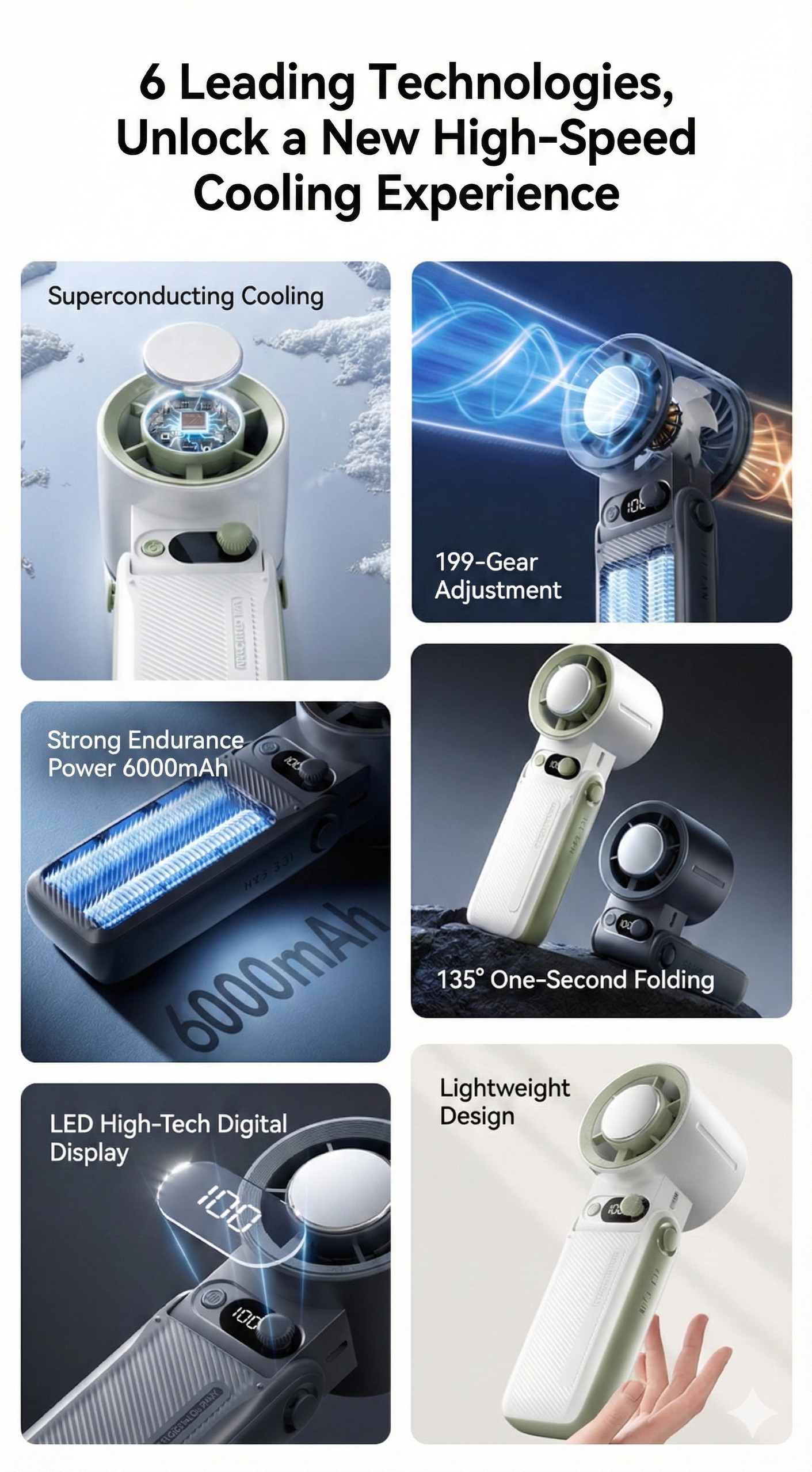 Cooling Ice Handheld portable Fan – Stay Cool Anywhere! Bangladesh